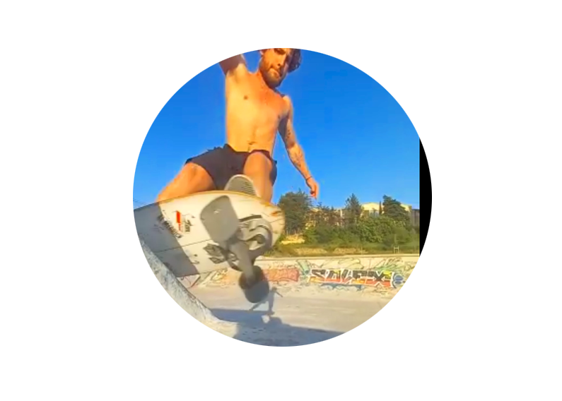 Liam Surfskating in Skatepark